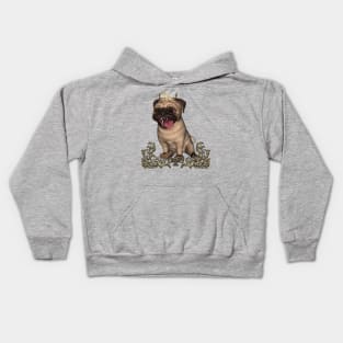 Cute little pug Kids Hoodie